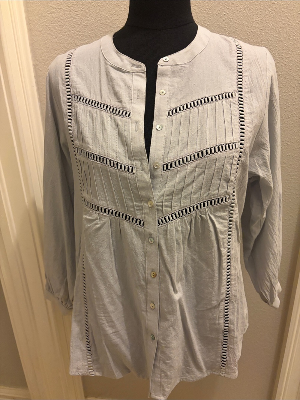Maye The Label Paloma Slate Button Down Top NWT Small